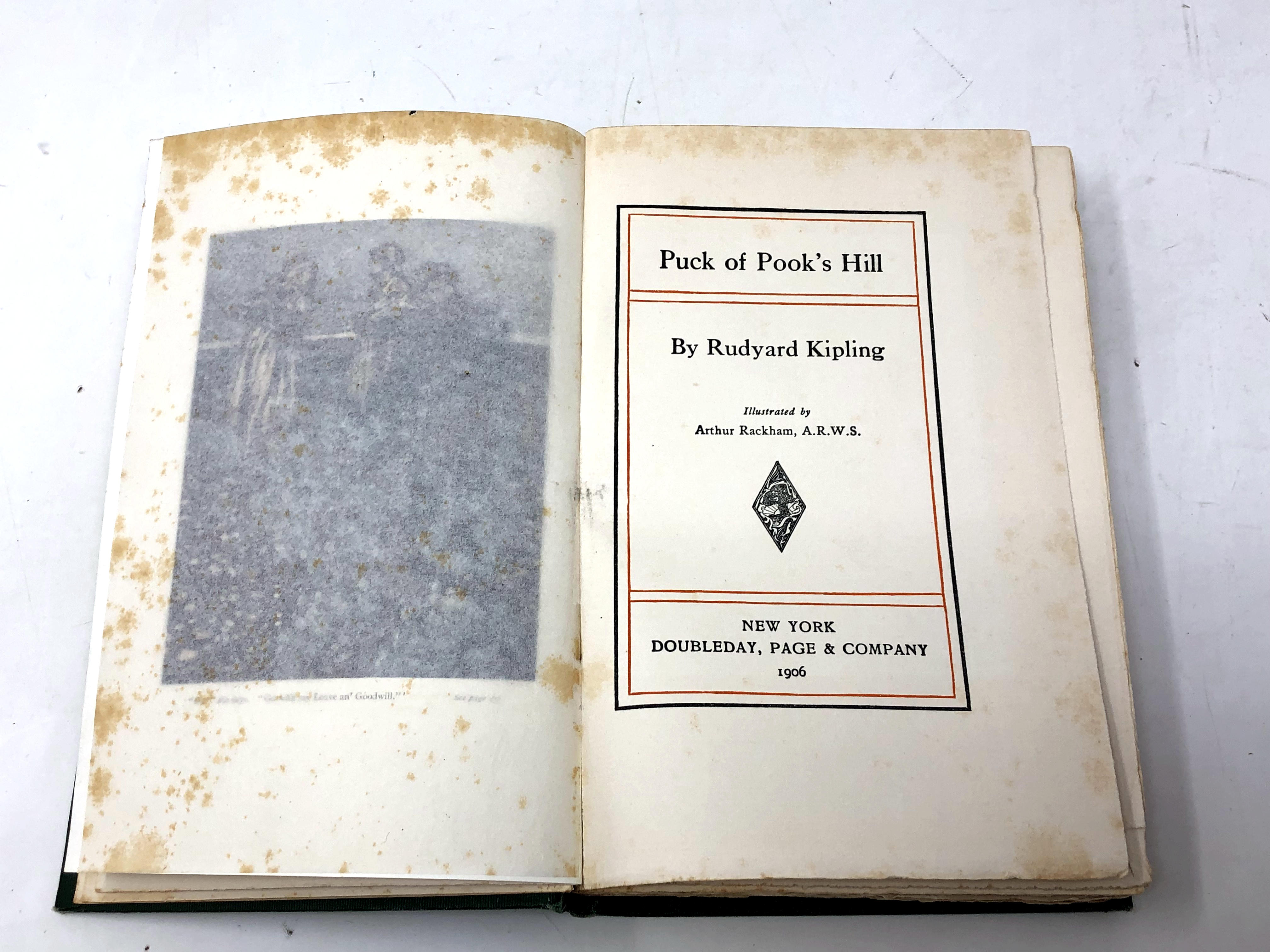 Arthur Rackham, 1867 - 1939 (Illustrator) : Puck of Pook's Hill by Rudyard Kipling, a volume, - Image 2 of 2