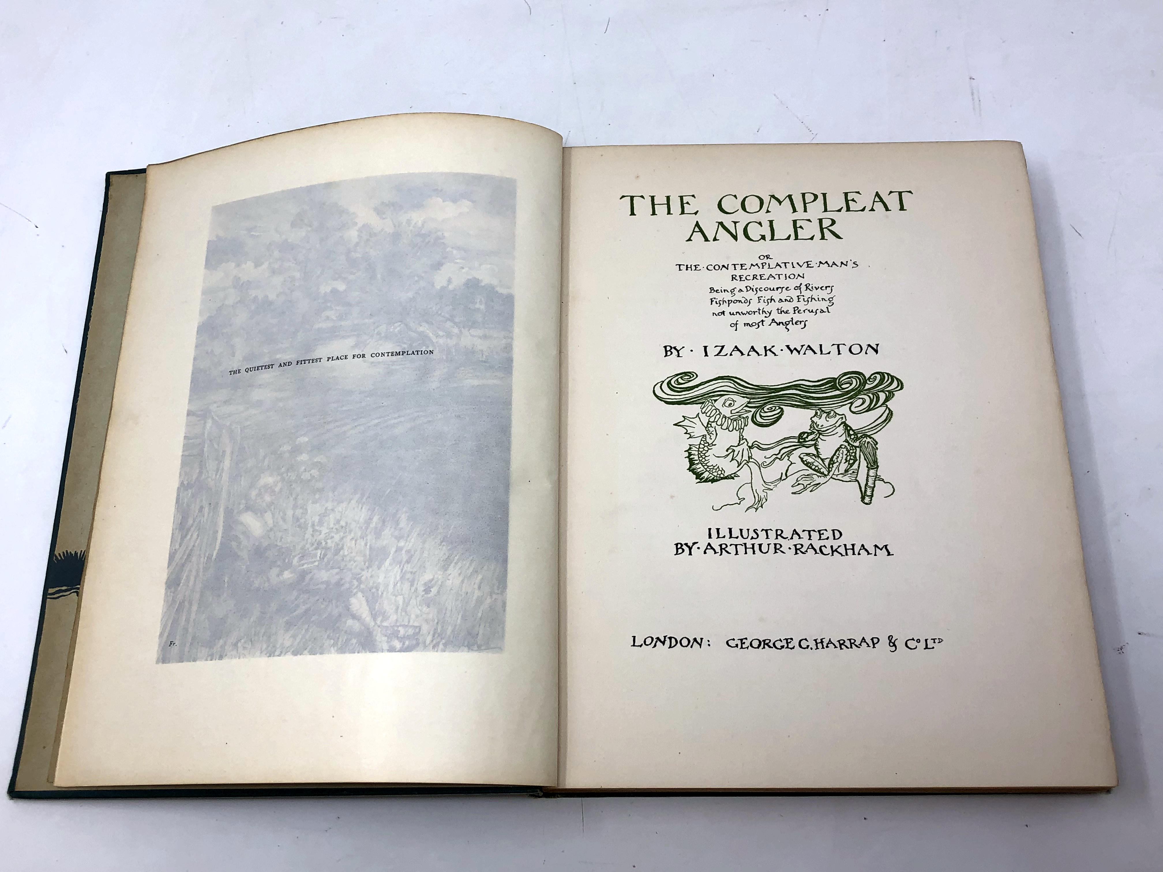Arthur Rackham, 1867 - 1939 (Illustrator) : The Compleat Angler by Izaak Walton, a volume, - Image 2 of 2