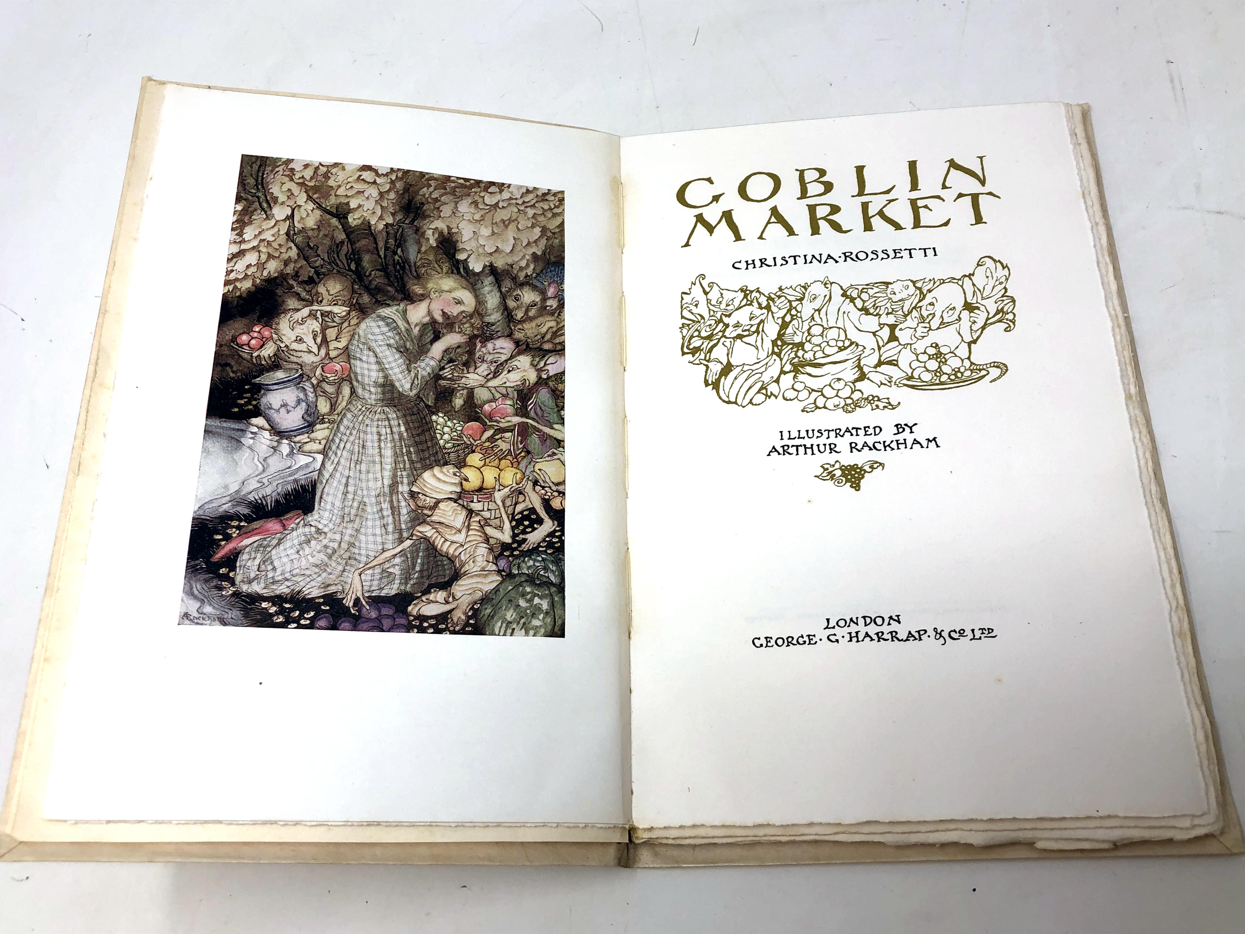 Arthur Rackham, 1867 - 1939 (Illustrator) : Goblin Market by Christina Rossetti, a volume, - Image 3 of 3