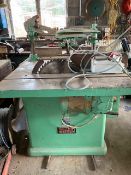 A Wadkin Bursgreen two section table saw bench and planer, no. BSS 67357.