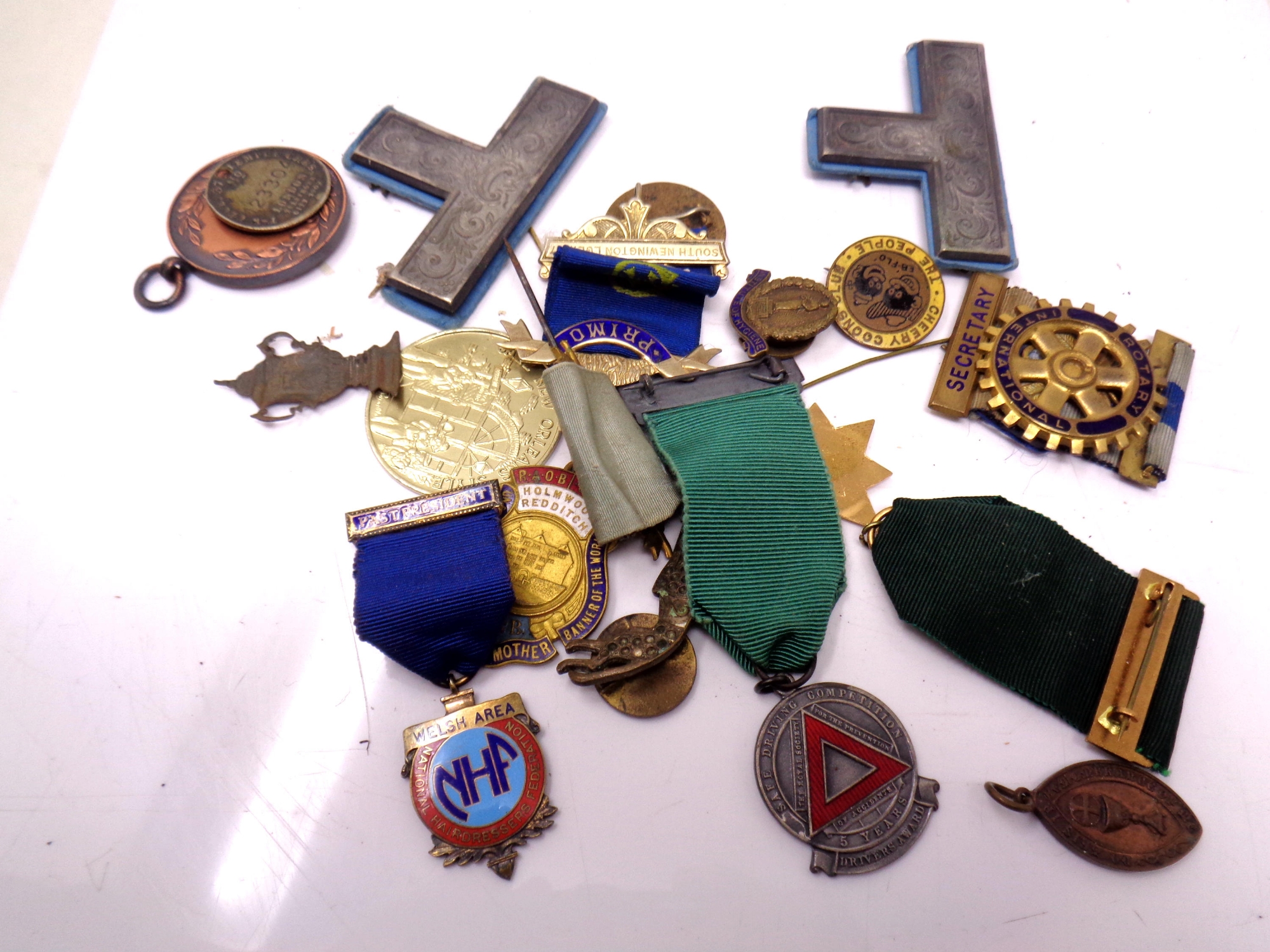 A mixed group of medals including RAOB etc.