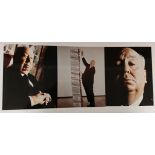 Photographs of Alfred Hitchcock.
