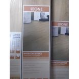 Five packs of Leone warm oak effect laminate flooring.