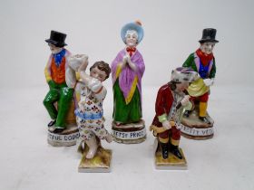 Three china figures, Artful Dodger,