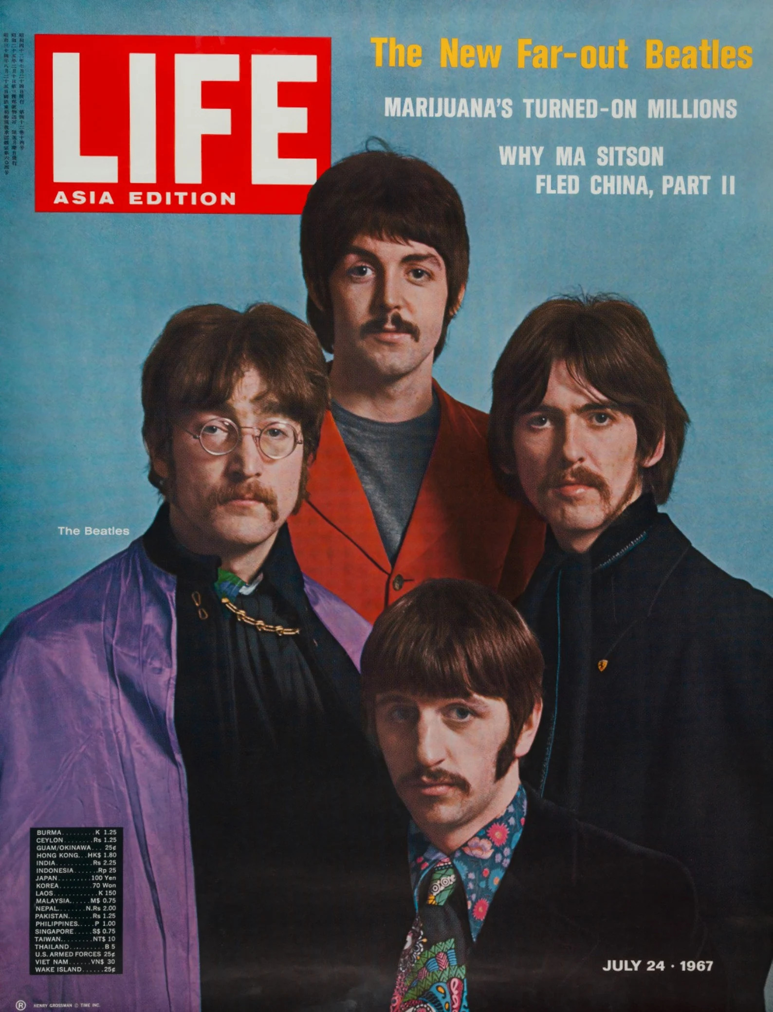Beatles Life Magazine Newsstand Poster (Life Magazine, 1967). (Approx 27x34 inches).