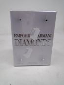 An Emporio Armani Diamonds Eau De Parfum (100ml, boxed and sealed).