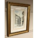 Terry Donnelly : Bessie Surtees, Newcastle upon Tyne, watercolour, 17 cm x 27 cm, signed, framed.