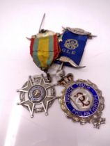 Two silver RAOB medals.