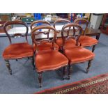 A set of six 19th century mahogany dining chairs.