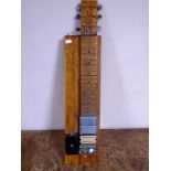 A lap steel guitar.