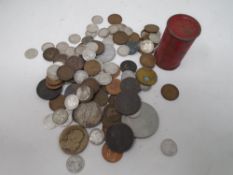 A box containing miniature postbox money box,