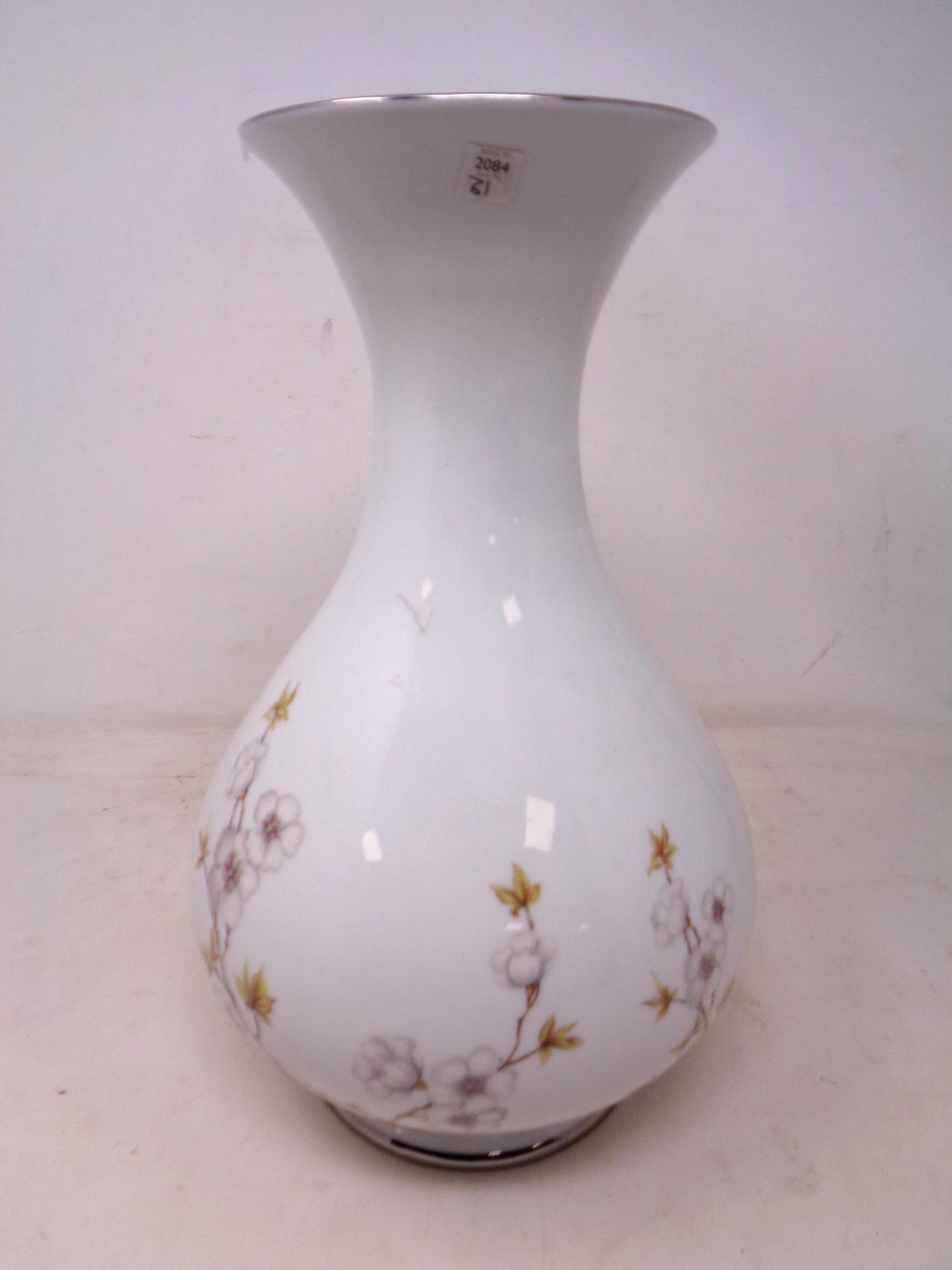 An oriental style baluster vase together with a Spanish porcelain vase. - Image 2 of 2