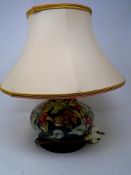 A Moorcroft style table lamp.