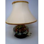 A Moorcroft style table lamp.