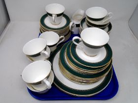 A tray containing 48 pieces of St. Michael Pemberton fine bone china tea and dinnerware.