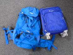An IT Cabin luggage case together with a Vango rucksack.