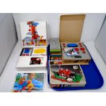 A tray containing LEGO sets including no. 801, 346 and 100 together with further unboxed LEGO.