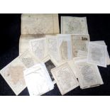 A box of a large quantity of unframed antiquarian maps.