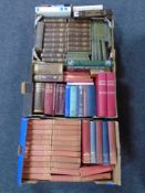 Three boxes containing antiquarian and later volumes including Jane Austen, George Eliot,
