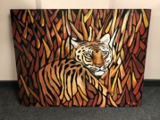 C Eaton : Tiger, oil-on-board, 118cm by 92cm.