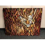 C Eaton : Tiger, oil-on-board, 118cm by 92cm.