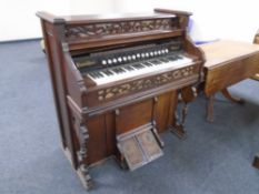 A 19th century mahogany cased American organ by Hamilton.