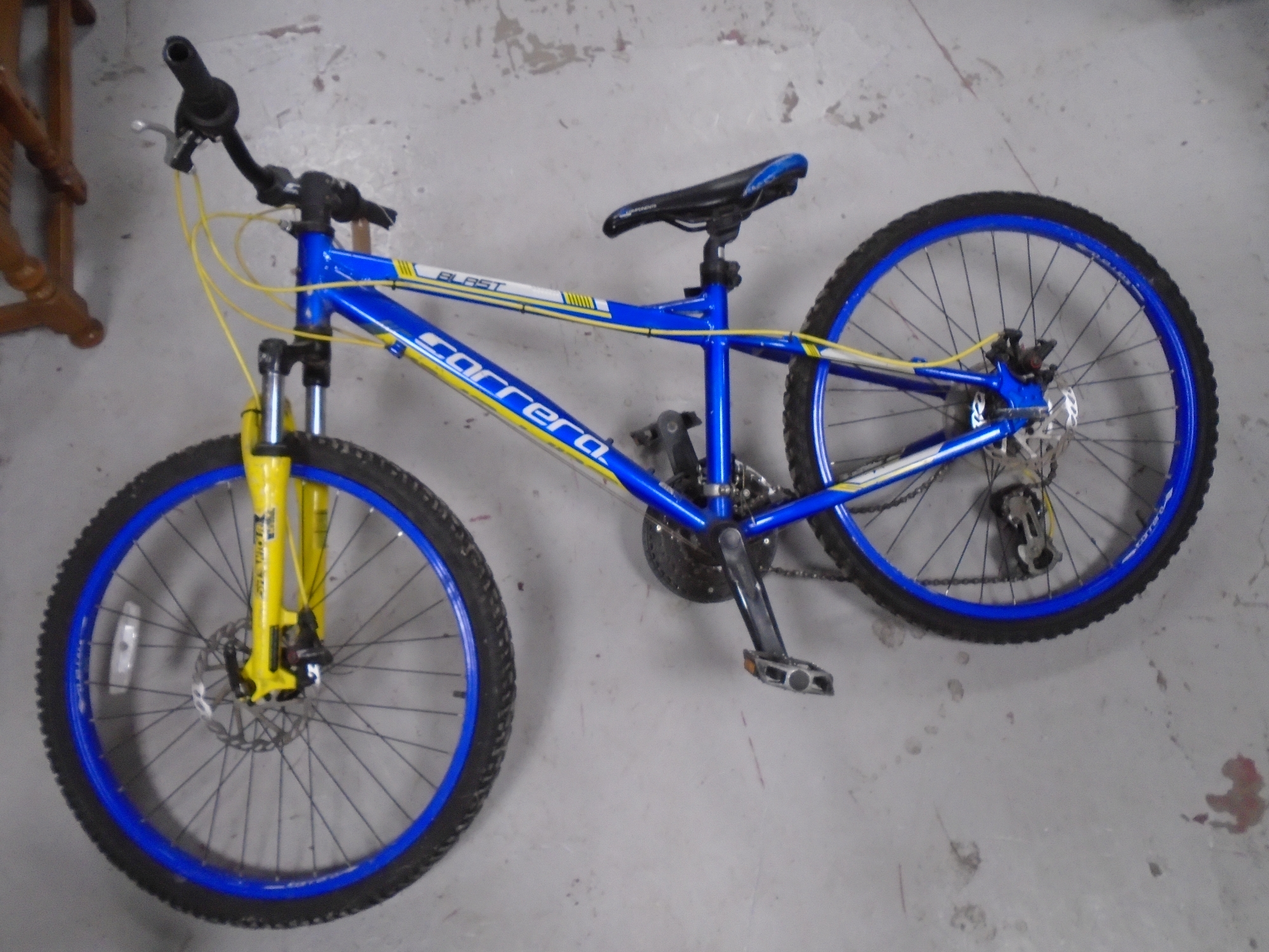 A boy's Carrera Blast front suspension mountain bike