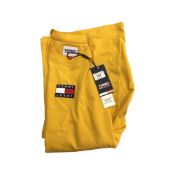 A Tommy Jeans gent's yellow cotton t-shirt, size medium, brand new with tags.