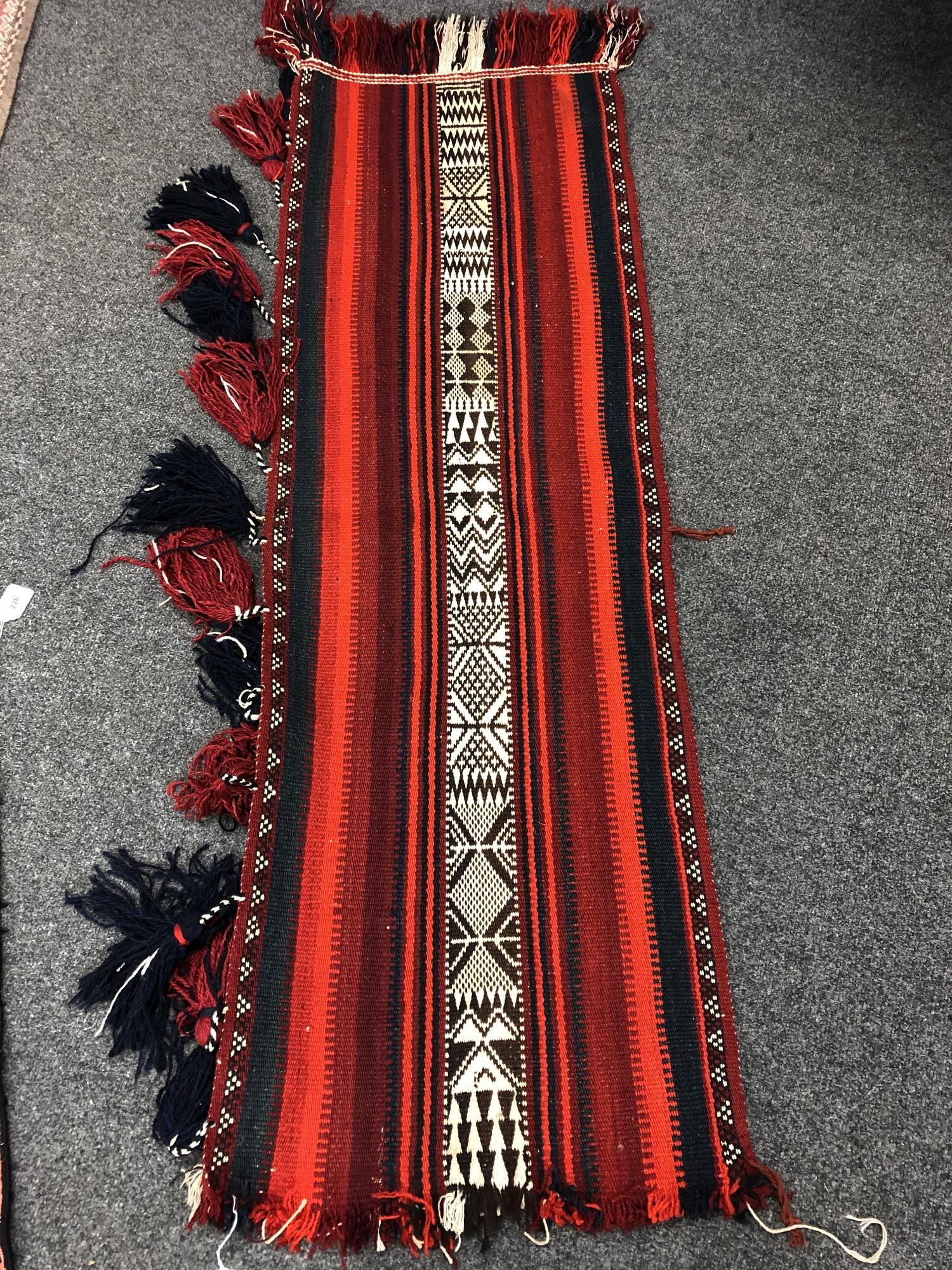 An Afghan flatweave jollar (wedding trapping),