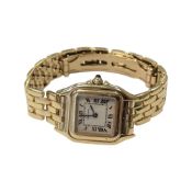 An 18ct yellow gold Lady's Cartier Tank wristwatch, quartz movement,