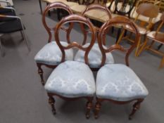 A set of four 19th century mahogany dining chairs.