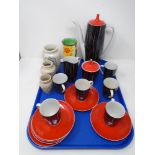 A tray of Polish coffee china, earthenware pots etc.