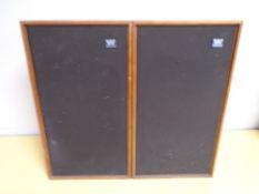 A pair of Wharfedale Linton 3XP speakers.