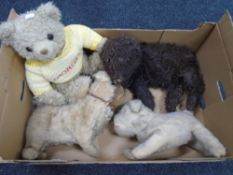 A box of vintage mohair dog,