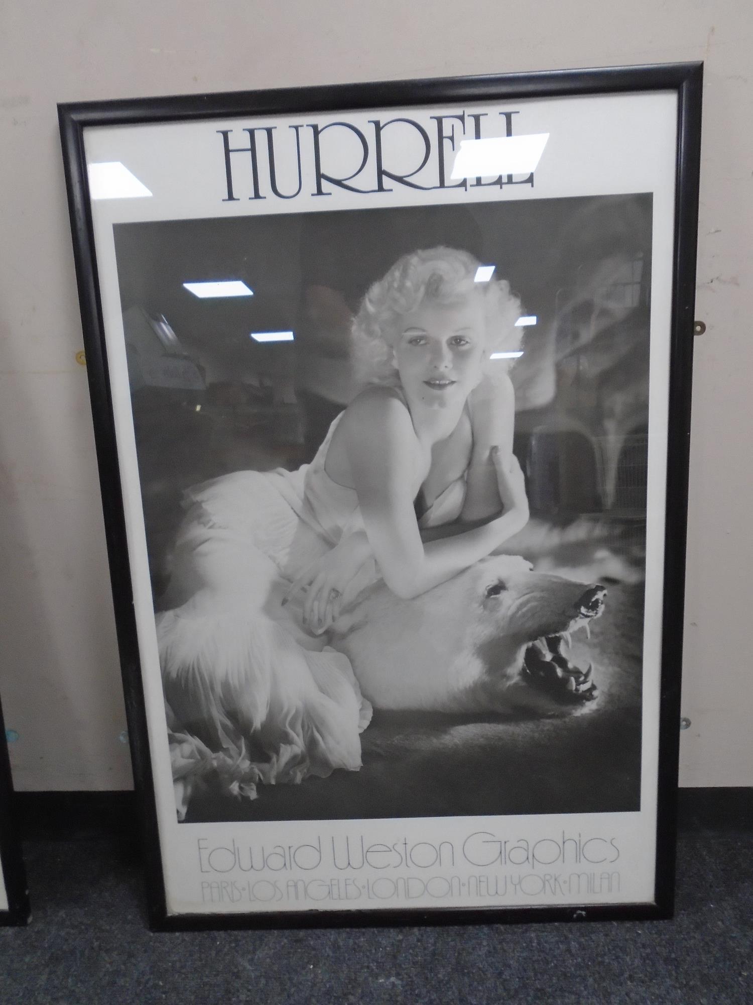 A 20th century Hurrell Edward Western Graphics poster, in frame.