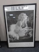 A 20th century Hurrell Edward Western Graphics poster, in frame.
