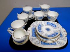 A tray of Coalport Revelry tea china.
