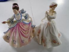 Two Royal Doulton figures, Rosemary HN3143 and Rebecca HN2805.