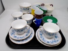 A tray of tea china, Colclough,