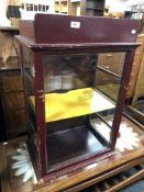 A 20th century counted top shop display cabinet bearing Ford 428 Mill advertising