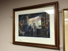 A colour print after Graham Twyford : O'Donoghue's Dublin, signed in pencil, (48cm by 35cm).