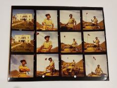 A vintage contact sheet of Michael Bates as Montgomery George C Scott in the 1970 film Patton.