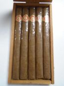 A box of five Royal Jamaica cigars.