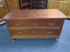 A 19th century mahogany two drawer chest