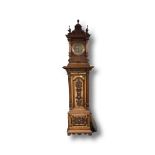 A 19th Century German Oak and Burr Walnut Symphonion or Polyphon Disc Player/Clock,