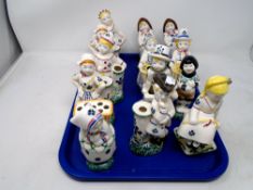 A tray of Danish ceramic figures