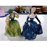 Two Royal Doulton figures, Fragrance HN2234 and Buttercup HN2309.