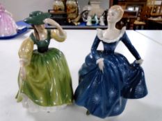Two Royal Doulton figures, Fragrance HN2234 and Buttercup HN2309.