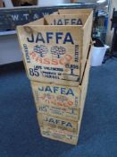 Three wooden Jaffa crates.