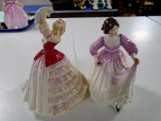 Two Royal Doulton figures, Susan HN3050 and Ashley HN3420.